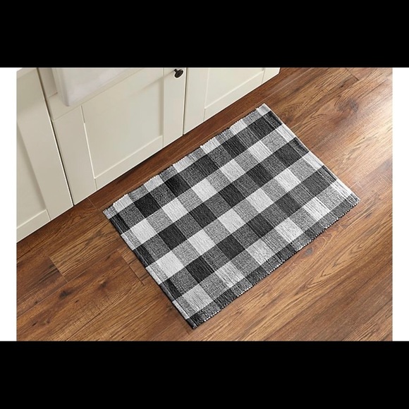 Buffalo Check 20" x 36”Woven Kitchen Mat - Picture 2 of 3